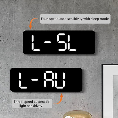 Large LED Digital Wall Clock – With Temperature, Humidity & Week Display
